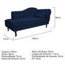 Ver imagem 3 de Kit Diva Recamier Diana 140cm Lado Esquerdo e 02 Poltronas Classic Suede - Doce Sonho Móveis RECAMIE