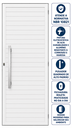 Ver imagem 3 de Porta de Giro Lambri Duplo Aluminio Branco 90x2,10 - Direita
