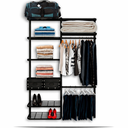 Ver imagem 1 de Roupeiro Closet Modulado Aramado Caixas Organizadoras 1,30m - Preto