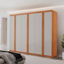 Ver imagem 1 de Guarda Roupa Casal Ortiz MDF com 6 Portas 2 Gavetas Moderna Mobília
