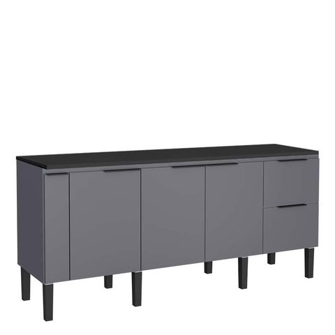 Balcão Buffet Cozinha Sala de Jantar com Tampo 200cm Cisne Cozimax Cinza