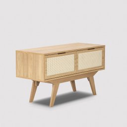 Rack Alia 2 Portas 90 Cm Tauari - Telinha Rattan - 5