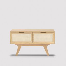 Rack Alia 2 Portas 90 Cm Tauari - Telinha Rattan - 1