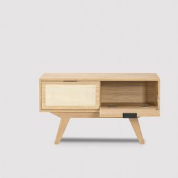 Rack Alia 2 Portas 90 Cm Tauari - Telinha Rattan - 6