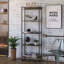 Ver imagem 2 de Estante Livreiro Multiuso Dynamica Industrial 60cm 5 Prateleiras C08 Carvalho Dark - Mpozenato