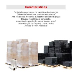 Filme Strech Tubo Rolo 500X25 Paletização Carga Transparente - 5