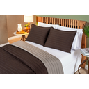 Ver imagem 1 de Colcha cobre-leito capas de travesseiro cama queen micro percal 200 fios marrom