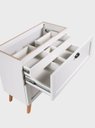 Ver imagem 4 de Gabinete para Banheiro com Tampo e Espelheira 80cm Retro Mdf Branco Milano - On Móveis
