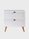 Ver imagem 2 de Gabinete para Banheiro com Tampo e Espelheira 80cm Retro Mdf Branco Milano - On Móveis