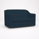 Ver imagem 5 de Kit Namoradeira + 4 Poltronas Decorativas para Sala Mila Suede Cores Pé de Plastico Cromado