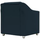 Ver imagem 2 de Kit Namoradeira + 4 Poltronas Decorativas para Sala Mila Suede Cores Pé de Plastico Cromado