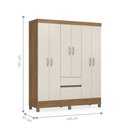 Ver imagem 2 de Guarda Roupa 6 Portas Forggia Amendola Off-White