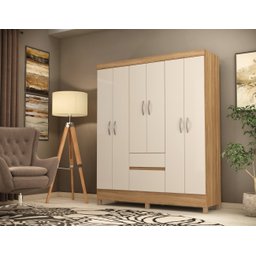 Guarda Roupa 6 Portas Forggia Amendola Off-White - 6