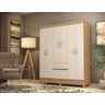 Guarda Roupa 6 Portas Forggia Amendola Off-White - 6