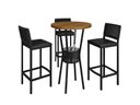 Ver imagem 2 de Bistrô Completo Ripado com Cooler com 3 Banquetas - Bar - Paonanda Decor