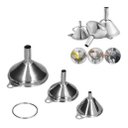 Ver imagem 2 de Funil Dosador Pequeno Inox Kit 3 Tamanhos