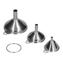 Ver imagem 1 de Funil Dosador Pequeno Inox Kit 3 Tamanhos