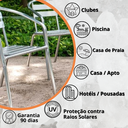 Ver imagem 2 de Kit 4 Cadeiras Alumínio Área Externa Varanda Jardim Jogo Cadeira Leve Resistente Área Externa