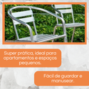 Ver imagem 5 de Kit 4 Cadeiras Alumínio Área Externa Varanda Jardim Jogo Cadeira Leve Resistente Área Externa