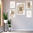 Ver imagem 2 de Composição 5 Quadros Cantinho do Café Moderno - com Vidro:madeira Preta