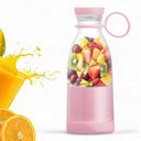 Ver imagem 1 de Mini Liquidificador 380ml Usb Rosa Portátil com 6 Lâminas