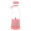 Ver imagem 3 de Mini Liquidificador 380ml Usb Rosa Portátil com 6 Lâminas