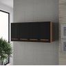 Armário Aéreo de Cozinha 120cm 4 Portas Mara Savana/preto - Moblis - 2