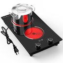 Ver imagem 1 de Gtkzw Cooktop Elétrico 12" 110v com 2 Queimadores e Controle por Botão