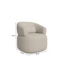 Ver imagem 5 de Conjunto Poltrona e Sofá Living Orgânico Duomo 1,30m Boucle Just Time