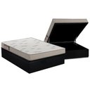 Ver imagem 1 de Cama Box Baú Casal: Colchão Espuma Ortobom D23 Light Saúde + Base CRC Courano Black(138x188)
