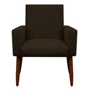 Ver imagem 2 de Kit 4 Poltronas para Sala Pés de Madeira Nina Marrom Escuro