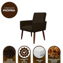 Ver imagem 6 de Kit 4 Poltronas para Sala Pés de Madeira Nina Marrom Escuro