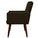 Ver imagem 4 de Kit 4 Poltronas para Sala Pés de Madeira Nina Marrom Escuro