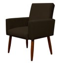 Ver imagem 3 de Kit 4 Poltronas para Sala Pés de Madeira Nina Marrom Escuro