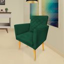 Ver imagem 2 de Poltrona Decorativa Maitê Costura Matelassê P/ Sala Recepção - Lobo Shopp:verde