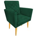 Ver imagem 1 de Poltrona Decorativa Maitê Costura Matelassê P/ Sala Recepção - Lobo Shopp:verde