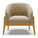 Ver imagem 3 de Kit 02 Poltronas Stella Suede Marrom Rato Base Madeira Castanho - D’Rossi