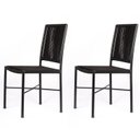 Ver imagem 3 de Cadeira Preta  Aço e Corda Náutica - Kit 2 – Ideal para Sala de Jantar, Cozinha ou Varanda