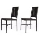 Ver imagem 3 de Cadeira Preta  Aço e Corda Náutica - Kit 2 – Ideal para Sala de Jantar, Cozinha ou Varanda