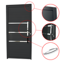 Ver imagem 2 de Porta Alumínio Lambril Evolution c/Puxador D.Preto 90 Brimak