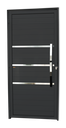 Ver imagem 1 de Porta Alumínio Lambril Evolution c/Puxador D.Preto 90 Brimak