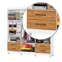 Ver imagem 6 de Guarda-roupa Casal Genova 6 Portas 4 Gavetas com Espelho 22111 Branco/cinamomo - Carioca Móveis