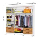 Ver imagem 5 de Guarda-roupa Casal Genova 6 Portas 4 Gavetas com Espelho 22111 Branco/cinamomo - Carioca Móveis