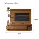 Ver imagem 3 de Estante Home para Tv até 65 Polegadas com 2 Portas Efeito Ripado 3d Jequitiba Ripado