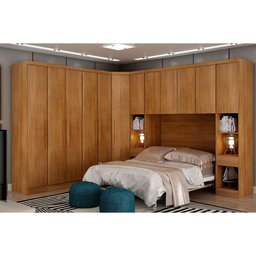 Modulo Canto Obliquo de Casal Safira para Guarda-roupa em Mdf com 01 Porta Clic Móveis - 2 Modulo Canto Obliquo de Casal Safira para Guarda-roupa em Mdf com 01 Porta Clic Móveis - 2