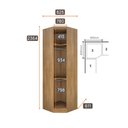 Ver imagem 3 de Modulo Canto Obliquo de Casal Safira para Guarda-roupa em Mdf com 01 Porta Clic Móveis