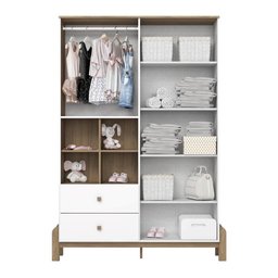 Guarda Roupa Infantil Ternura 4 Portas e 2 Gavetas Branco/jequitibá - Móveis Henn - 6 Guarda Roupa Infantil Ternura 4 Portas e 2 Gavetas Branco/jequitibá - Móveis Henn - 6