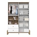 Ver imagem 6 de Guarda Roupa Infantil Ternura 4 Portas e 2 Gavetas Branco/jequitibá - Móveis Henn