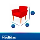 Ver imagem 6 de Poltrona Cadeira para Sala Confortável e Minimalista Paris em Suede Vermelho
