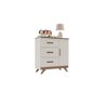 Cômoda Fraldário Infantil 3 Gavetas 1 Porta Off White Carvalho Maya Canaã - 1